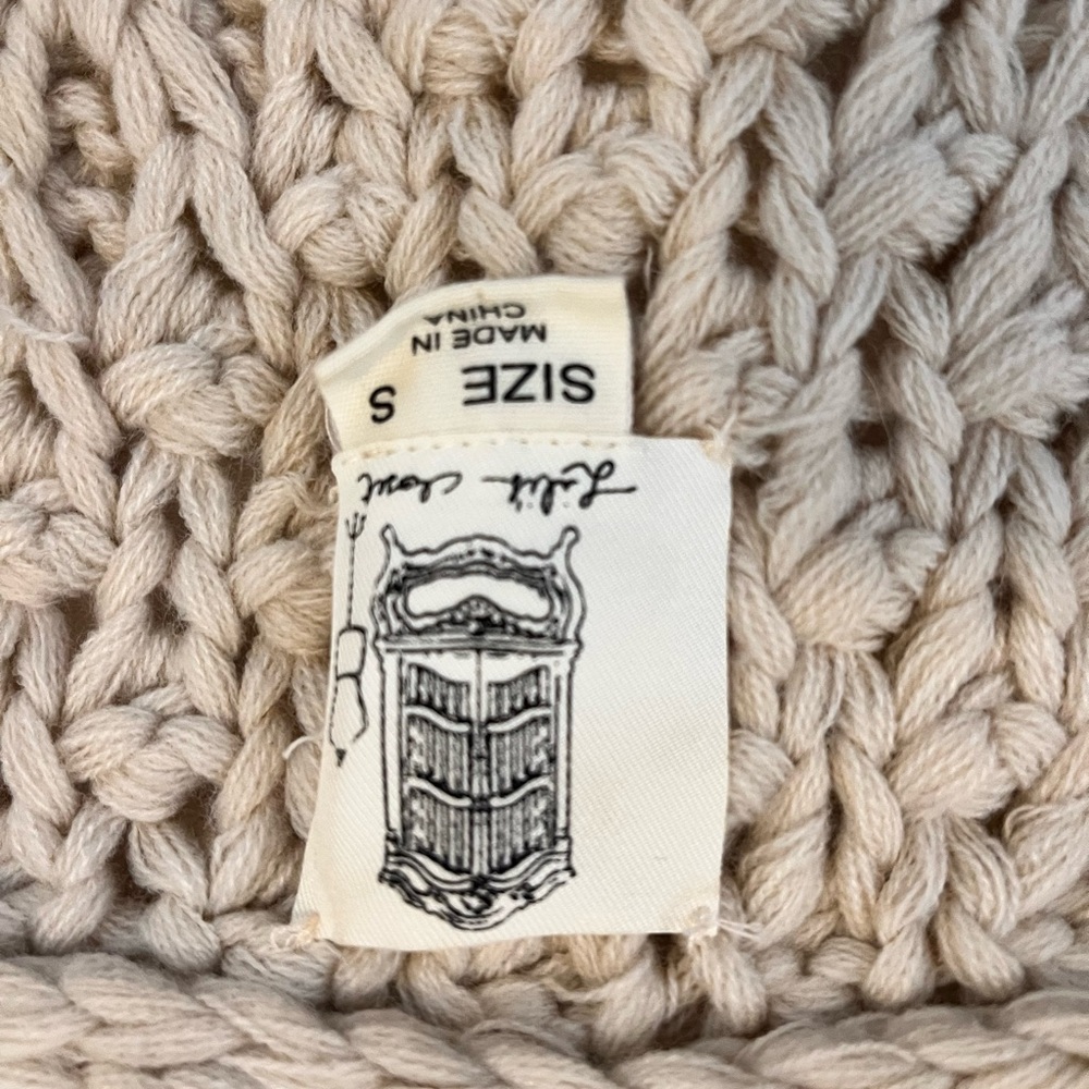 Small Beige Knit Sweater - Size S